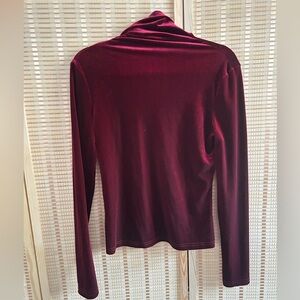 NWOT SIZE L Elegant Velvet Long Sleeve Top